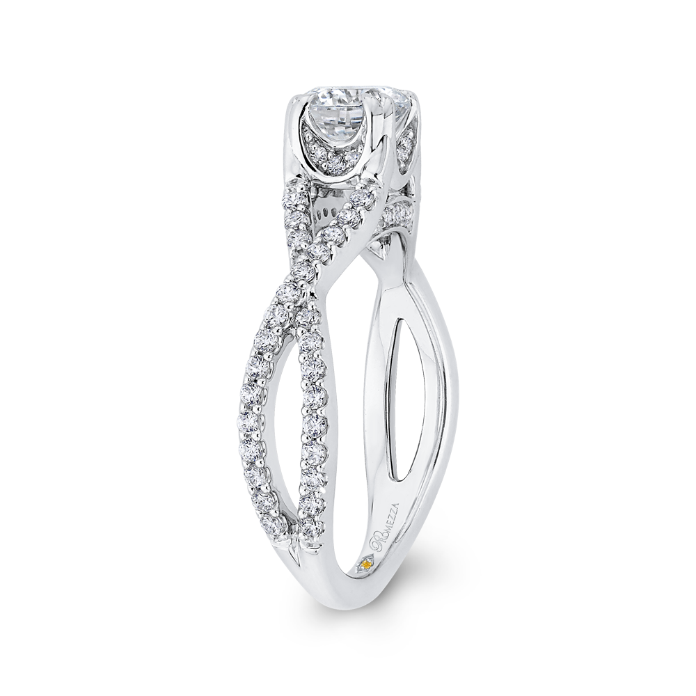 WHITE GOLD ROUND DIAMOND SEMIMOUNT ENGAGEMENT RING Nelson's Jewelers