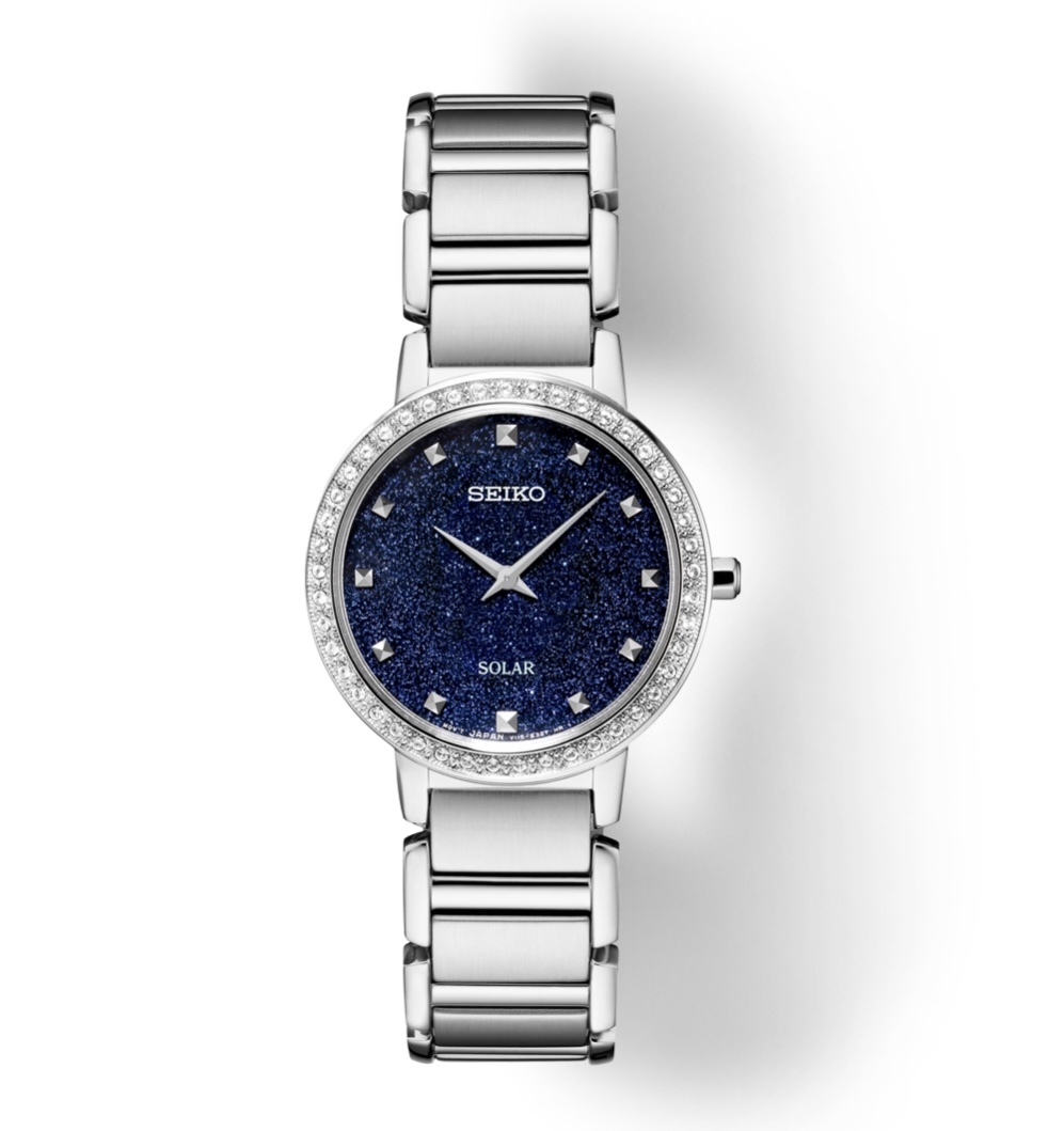 NWT Ladies Seiko Solar Blue Face Bracelet Watch Seiko Two-Tone Women main image 2
